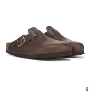 Birkenstock Brown Leather Mules